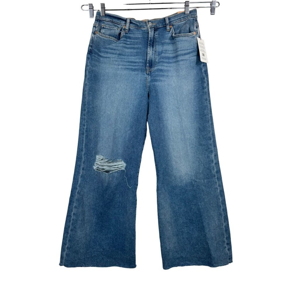 7 For All Mankind Luxe Vintage Ultra‎ High rise Cropped Jo jeans sz 32 - Picture 2 of 16
